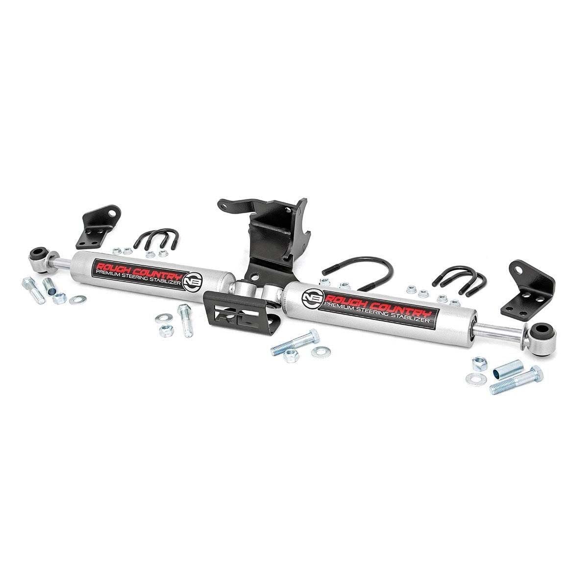 Rough Country 2018 Jeep JL N3 Dual Steering Stabilizer | POLY