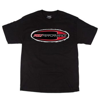 Poly Performance Animated Racers T-Shirt, Black