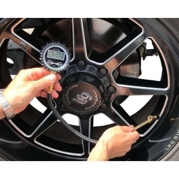 Overland Vehicle Systems Digital Tire Gauge with Valve Kit & Storage Bag