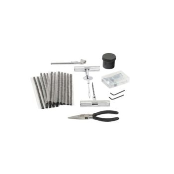 Overland Vehicle Systems Tire Repair Kit - 53 Piece Kit With Black Storage Box