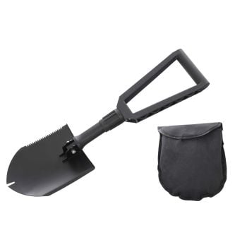 Overland Vehicle Systems Multi Functional Military Style Utility Shovel with Nylon Carrying Case