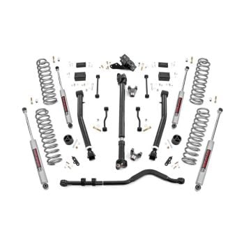 Rough Country 3.5in 18-21 Jeep Wrangler JL Suspension Lift Kit, Stage 2, Coils & Adjustable Control Arms