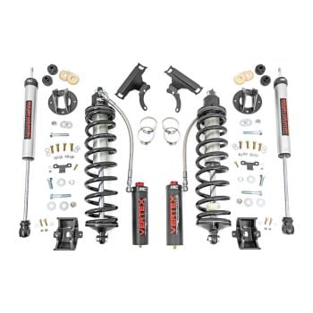 Rough Country Coilover Conversion Upgrade Kit with Vertex/V2 Shocks for 2005-2022 Ford Super Duty 4WD