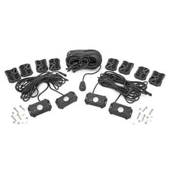 Rough Country Deluxe LED Rock Light Kit - 4 Pods