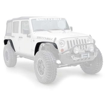 Smittybilt JK XRC Flat Fender Flare for 2017-2018 Jeep JK / JKU - Set of 4