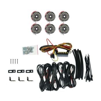 KC HiLiTES Cyclone V2 LED 6-Light Rock Light Kit; LED 6pc