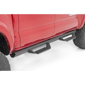 Rough Country Cab-Length AL2 Drop Steps for 2005-2020 Toyota Tacoma Double Cab