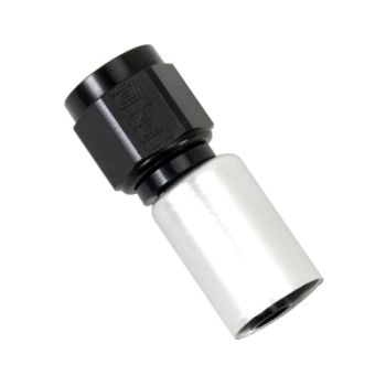 Russell HOSE END #4 CRIMP ON STRAIGHT BLK & CLR