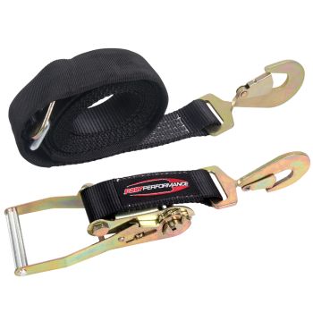 Poly Performance Ratchet Tie Down w/ Twisted Snap Hook & Axle Strap Combo (12')