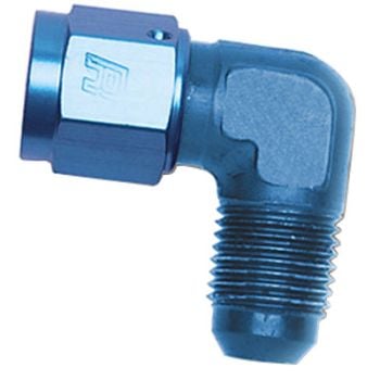 Russell Aluminum 90 DEG. Female AN to Male AN
