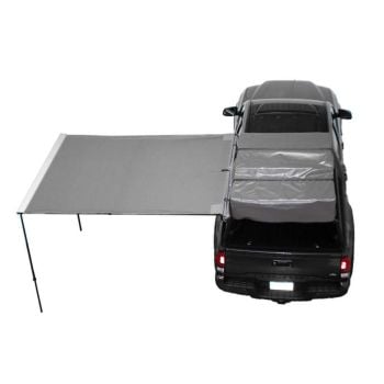 Overland Vehicle Systems HD Nomadic 2.5 - Awning, 8.0' Long, Grey Body, Green Trim & Black Travel Cover