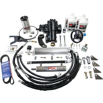 PSC Cylinder Assist Steering Kit for 2007-2011 Jeep JK / JKU Wrangler, 3.8L with Aftermarket Axle, 6.75