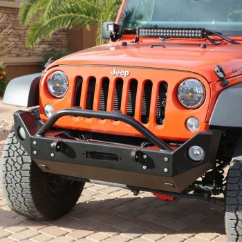 Rock Hard 4x4 Aluminum Patriot Series Mid-Width Front Bumper for 2007-2018 Jeep Wrangler JK