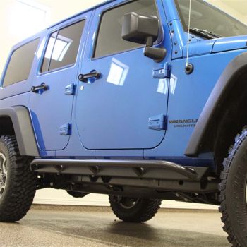 Rock Hard 4x4 Patriot Series Tube Slider Rocker Guards Angled Upward for 2007-2018 Jeep Wrangler JK 2DR/4DR