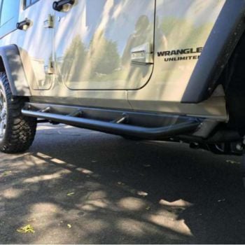 Rock Hard 4x4 Patriot Series Tube Slider Rocker Guards Angled Downward for 2007-2018 Jeep Wrangler JK 2DR/4DR