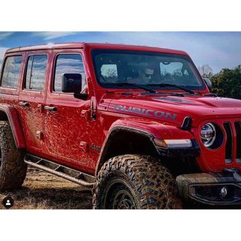 Rock Hard 4x4 Patriot Series Tube Slider Rocker Guards-Angled Down for 2018+ Jeep Wrangler JL