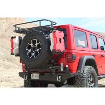 Rock Hard 4x4 Patriot Series Rear Bumper with Tire Carrier for 2018+ Jeep Wrangler JL