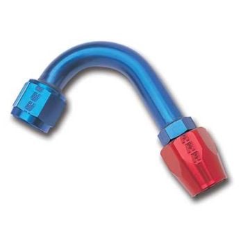 Russell Full Flow Hose End, -12AN 120 Degree (Red/Blue)