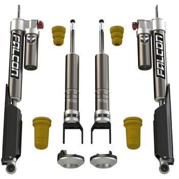 Falcon Shocks 2019+ Ram 1500/Rebel Falcon 2.25” Sport Tow/Haul Shock Leveling System