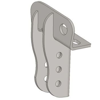 Artec Industries Jeep TJ Trackbar Mount - Frame Side (2.5