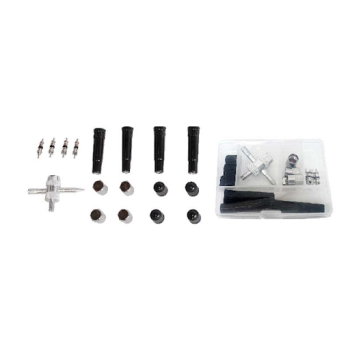 Overland Vehicle Systems Valve Stem Repair Kit - 17 Piece Kit With Storage Box