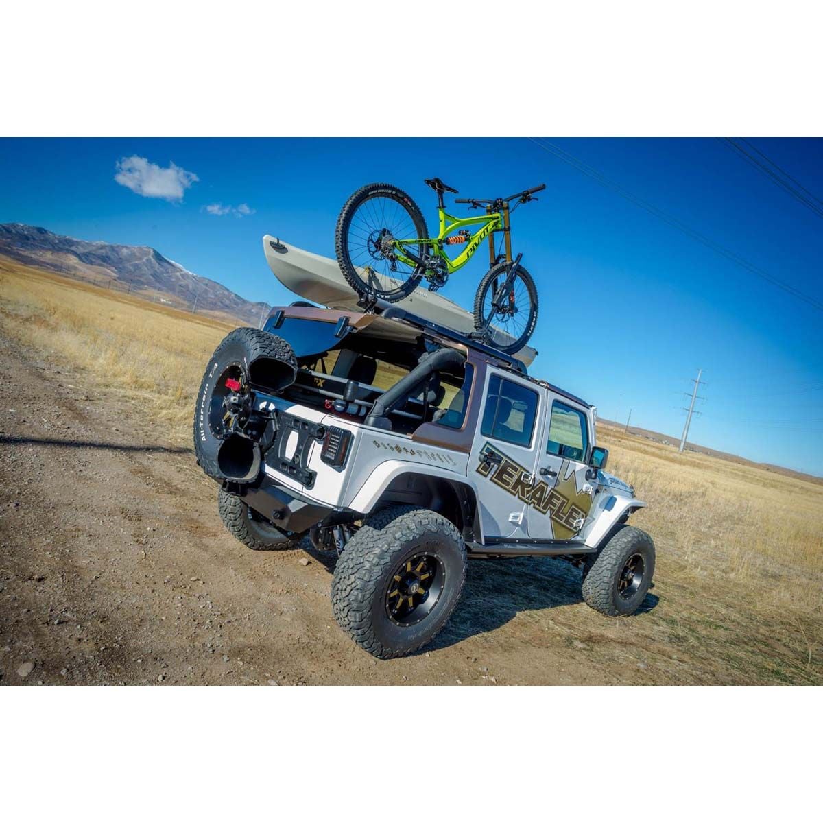 TeraFlex JK / JKU Alpha HD Hinged Spare Tire Carrier & Alpha HD
