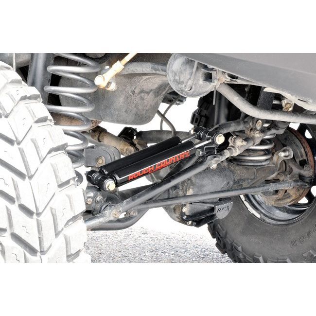 tiro〜 　NNL4600DNTLE9 Rough Country Jeep TJ/XJ Dual Steering Stabilizer | POLY PERFORMANCE
