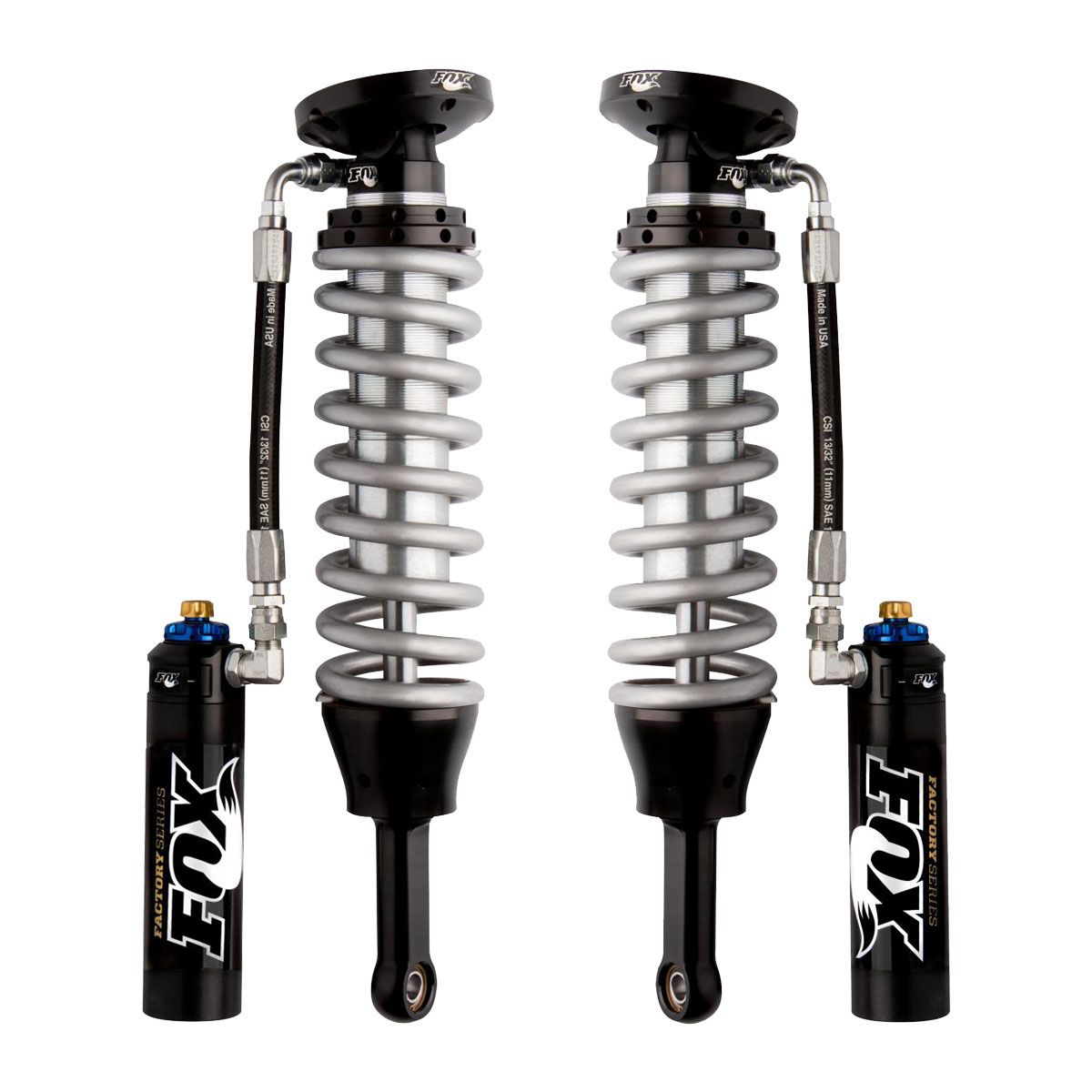 Fox 2.5 Factory Series Front Coilover Reservoir Shocks, 0-2
