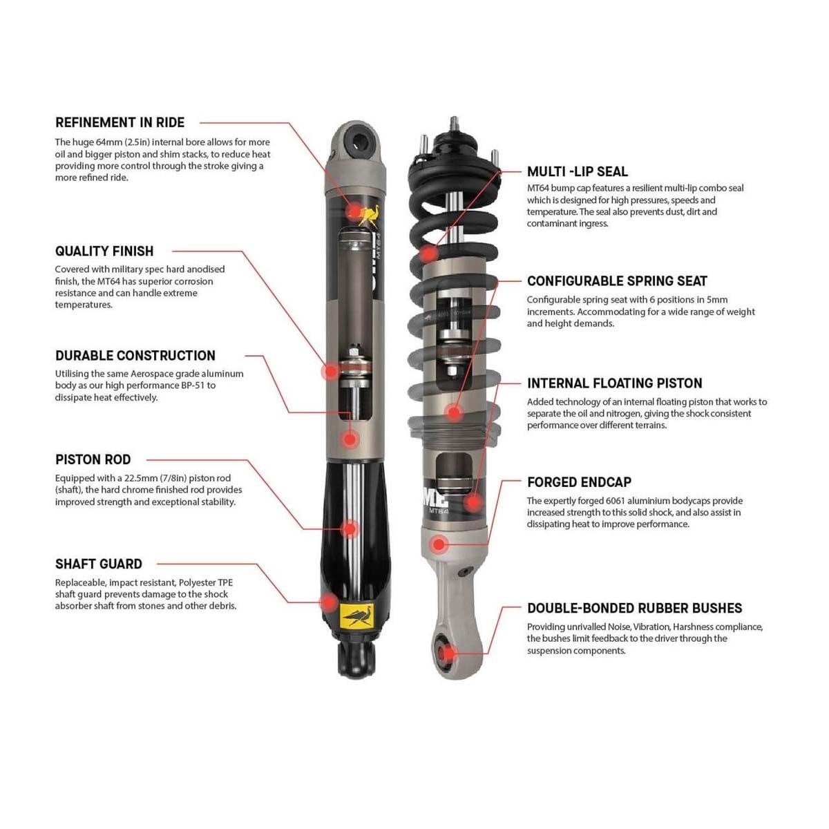 OME MT64 Shock Absorber Rear for 2024+ Toyota Tacoma | POLY OME MT64 Shock Absorber Rear for 2024+ Toyota Tacoma | POLY