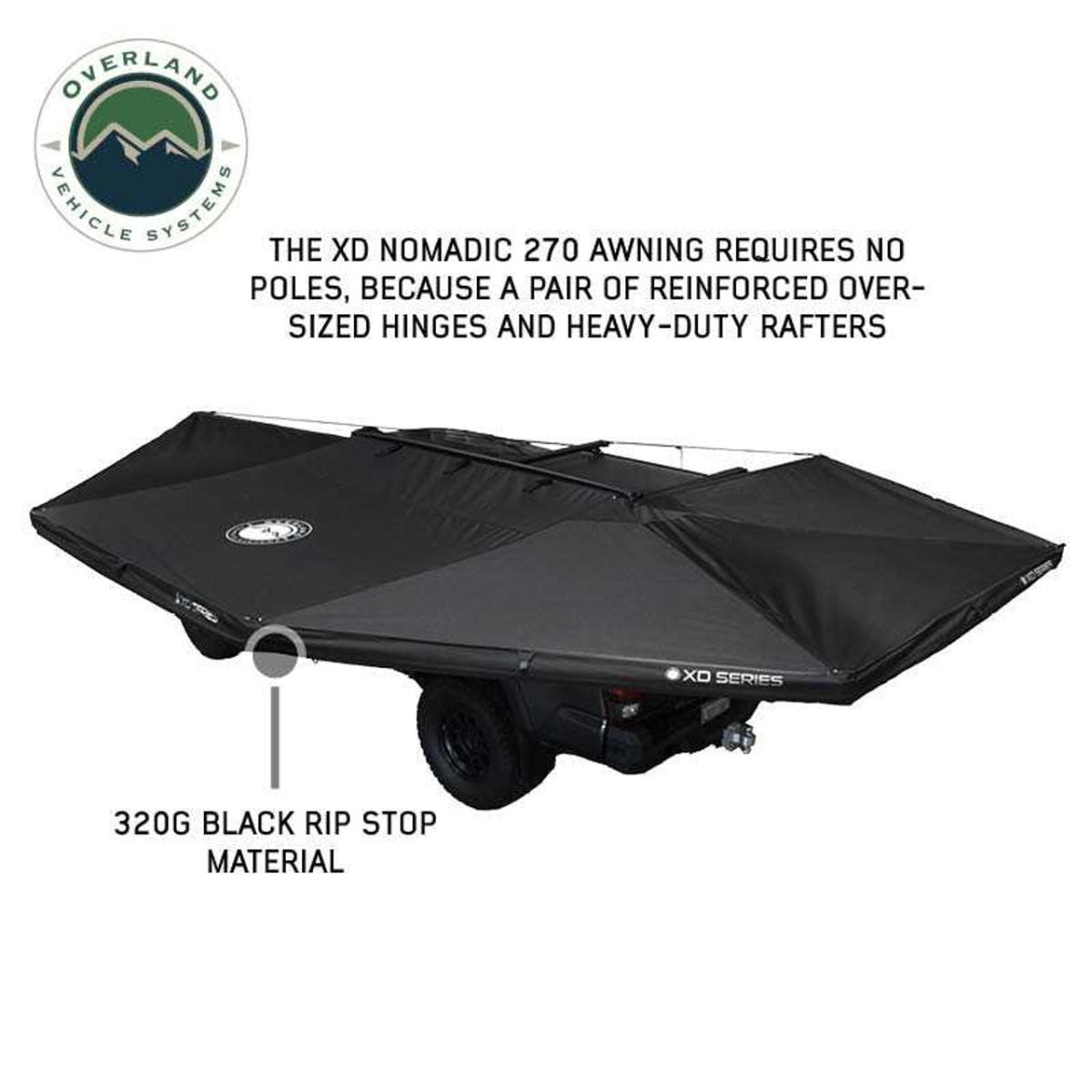 Overland Vehicle Systems XD Nomadic 270 Degree Black Out Awning