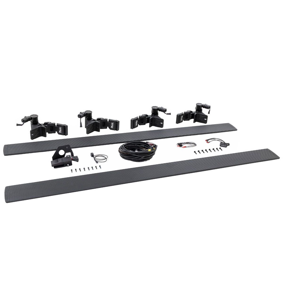 thumbnail image 2 of Topline Autopart Rock Slider Step Bars For 2019-2023 Dodge Ram 1500 Crew Cab, Textured Black 2 of 5