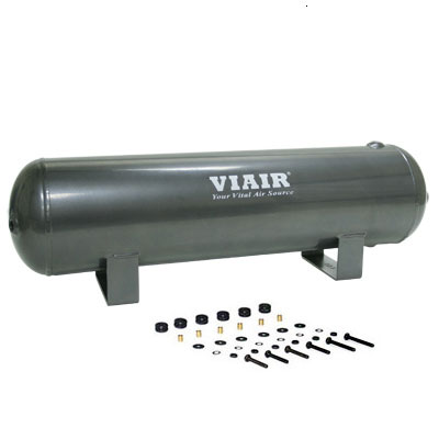 Viair 91028 Serbatoio D'Aria In Acciaio Da 2.5 Galloni - Pressione Max 200 PSI, 6 Porte 1/4'' NPT