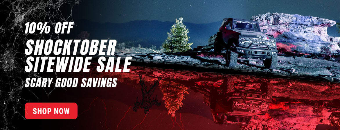 Poly Performance Shocktober Sitewide Sale. Save 10% on eligible off-road parts with code SHOCK10 through October 31.